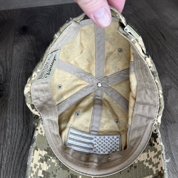 Kbethos Digital Camo Womens Hat American Flag Distressed Adjustable Cap - Picture 10 of 12